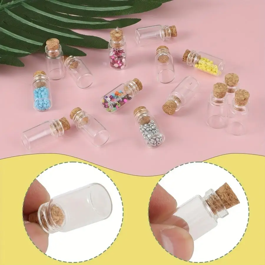 1/5/10/20/50/100pcs Drift Bottle And Sheep'S Eye Funnel Set, Creative Christmas And Halloween Gifts Made of Glass, Iron And Plas