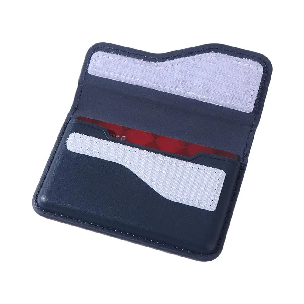 Cash Wallet Phone Back Magnetic Card Bag PU Leather Multifunction Flip Card Case Side-opening Portable Card Holder Outdoor