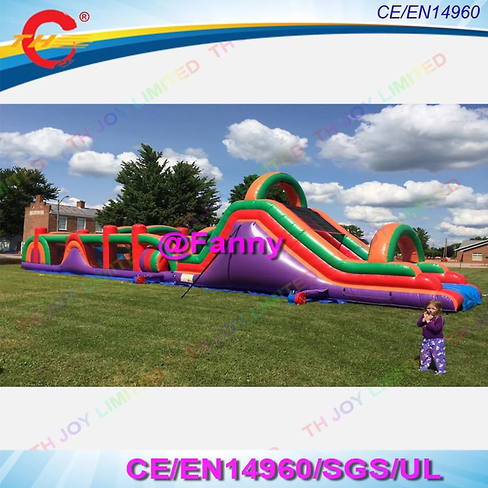 free sea shipping,22*4*5mH commercial Inflatable slide sliding sport games,Inflatable Obstacle Course Bouncy Castle Combo Slide