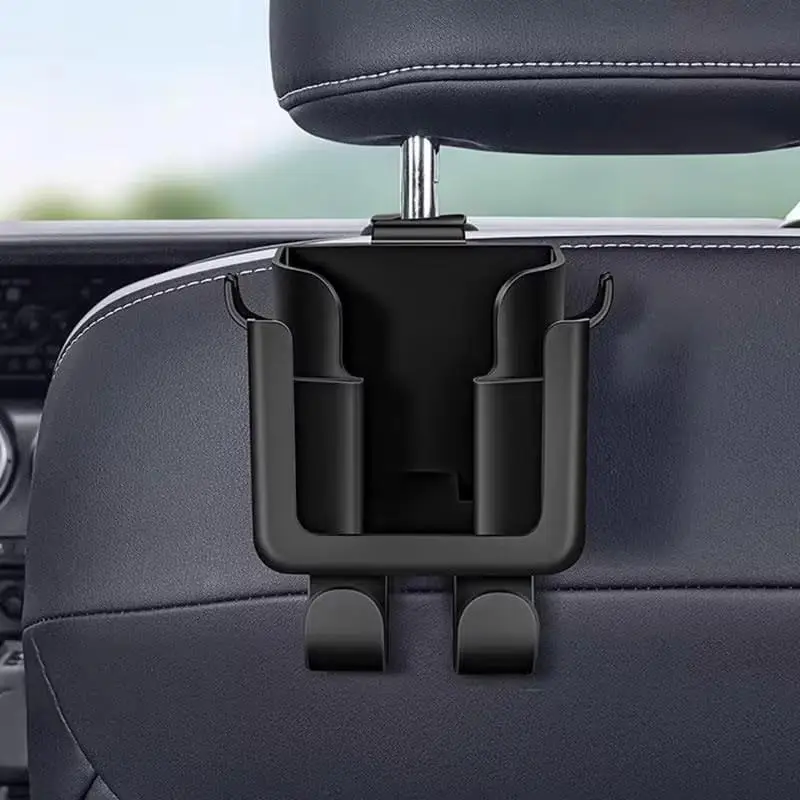 Car Rear Seat Cup Holder with Hanger & Phone Holder Scratch Resistant Universal Auto Organizer for Long Drive Trips