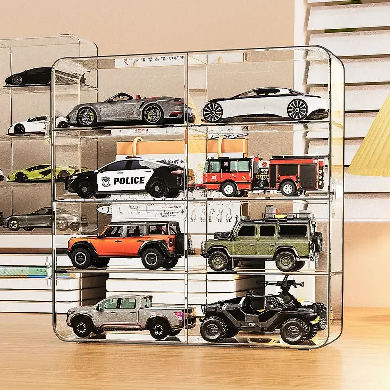 Acrylic Display Case Hot Wheels Mini Car Model Display Tomica Toy Clear Showcase Cabinet Storage Box for Collectibles