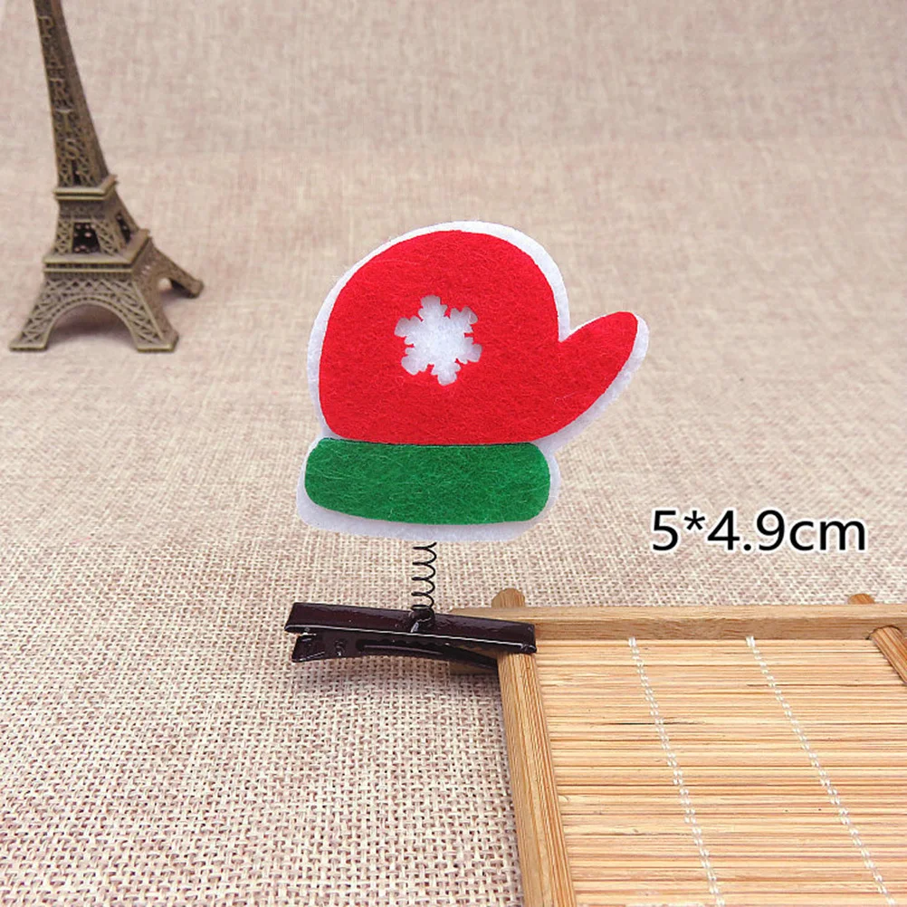 

10pcs Cartoon Hair Clips Christmas Hairpins For Holiday Hair Accessories Bright Cute Design Xmas Barrettes