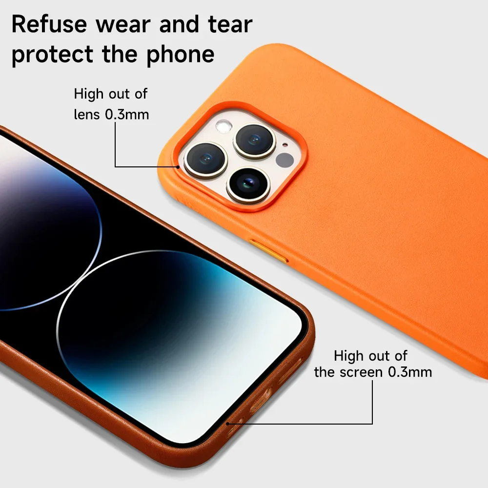 Luxury Magnetic Leather Case for Apple iPhone 18 17 Pro Max 16 13 12 14 15 Plus Official MacSafe for Magsafe I Phone Cover Etui