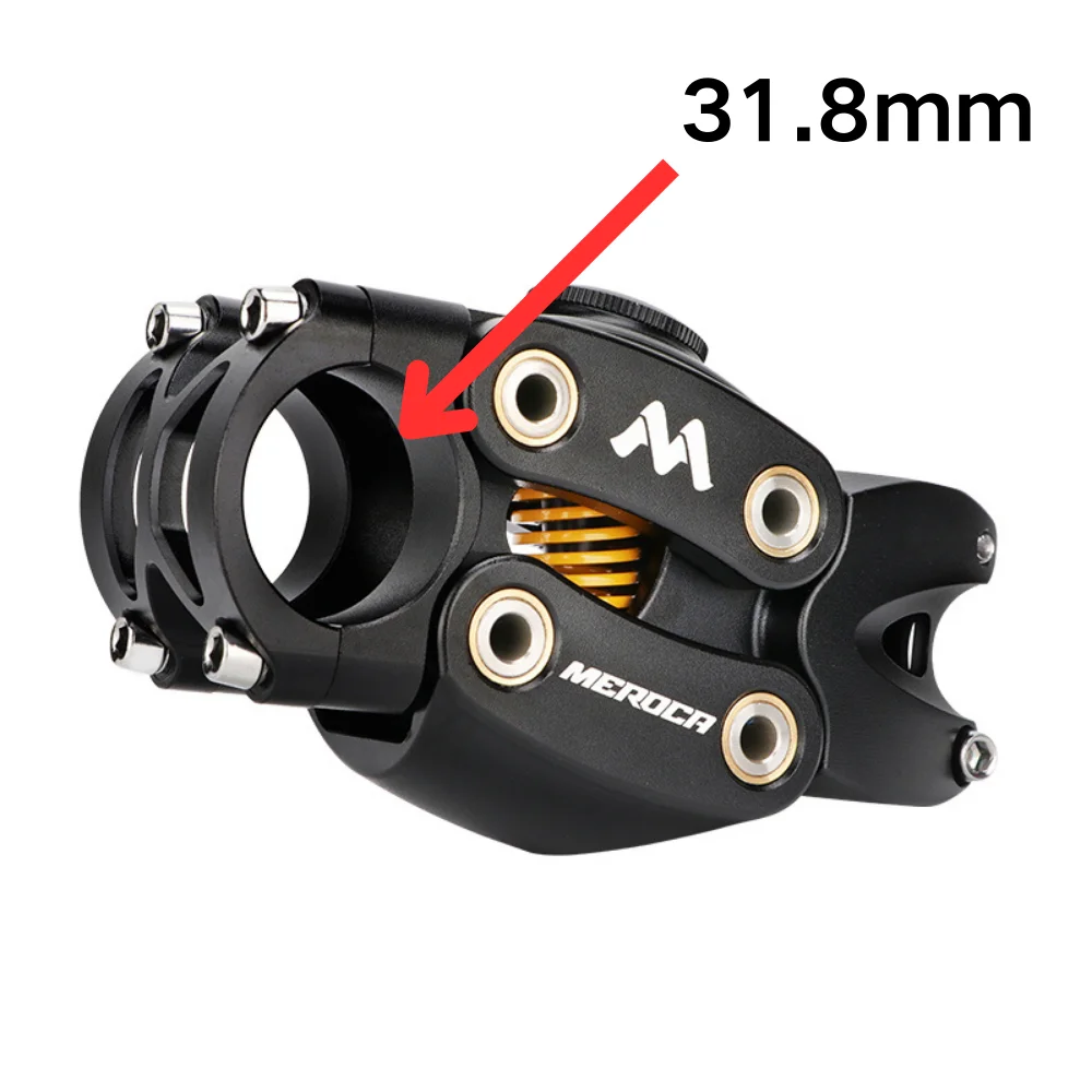 MEROCA MTB Mountain/Road Bike Suspension Stem 90/50MM Off-Road Touring Cycling Gravne Shock Absorbing Riser Four Links Stem Gym