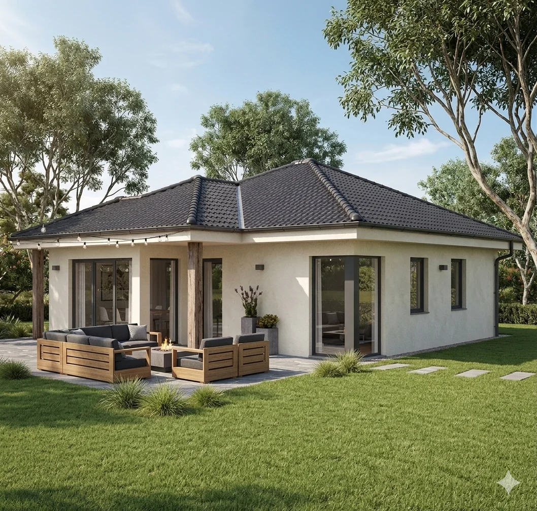 Luxury Detached Villa Fast Assembly Light Steel Structure Prefab House for Living Camp Use
