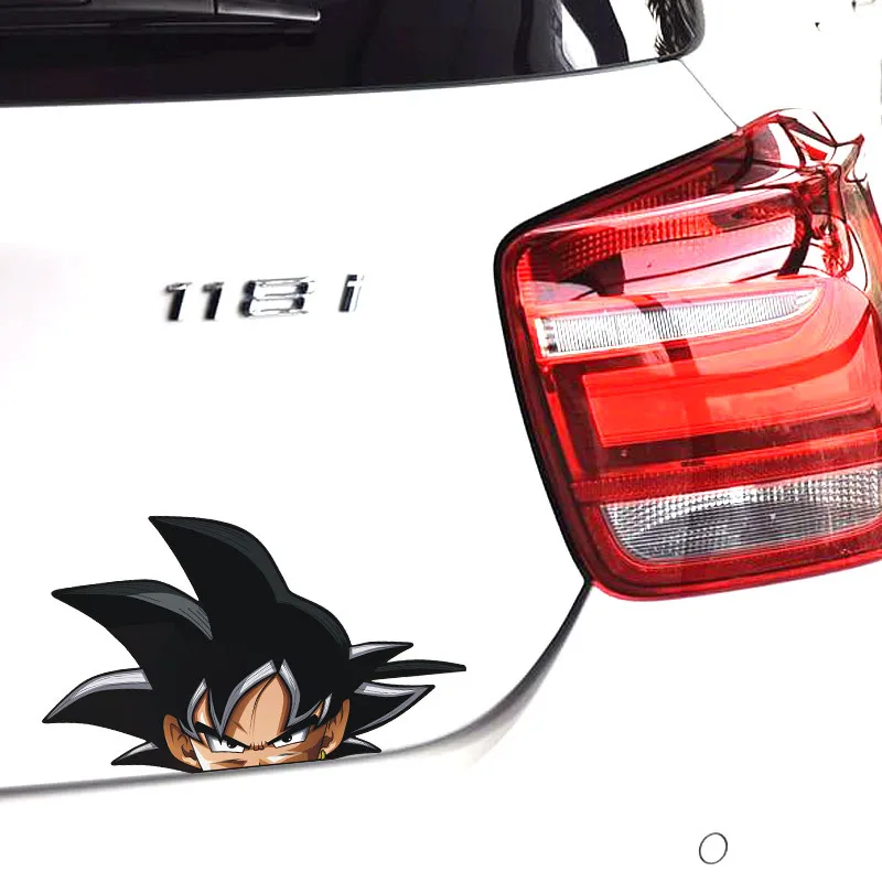 Anime Dragon Ball Vegeta IV Reflective Car Stickers Son Goku Kuririn Laser Scratches Masking Stickers Children's Toys Gifts