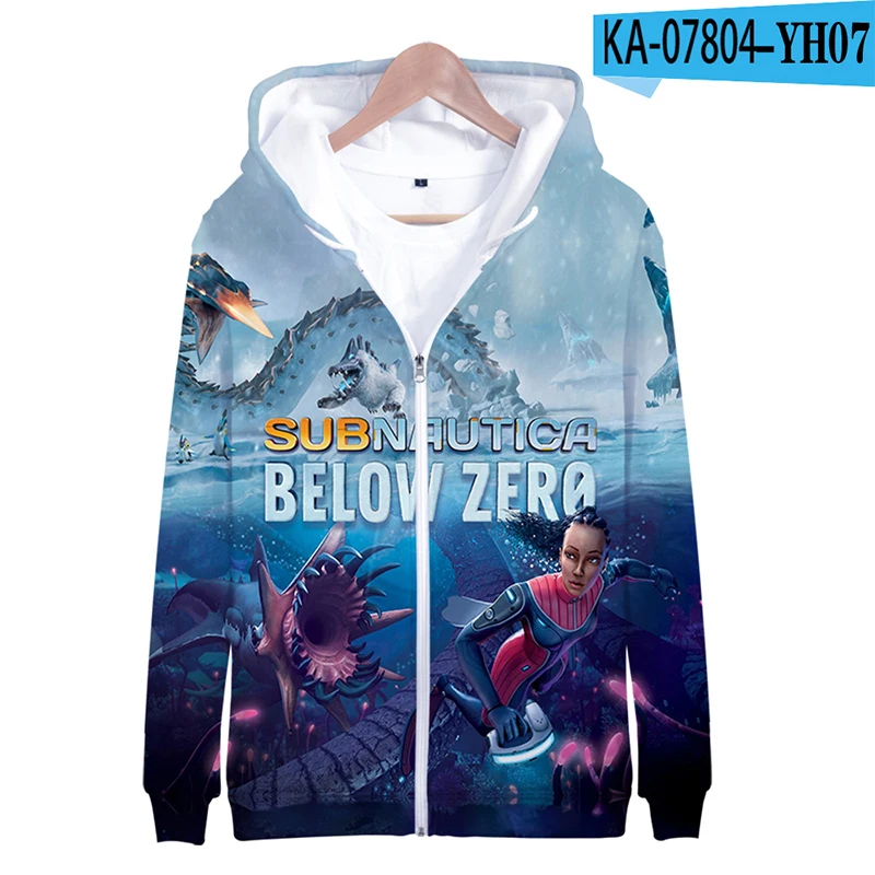 Hoodies Subnautica Below Zero Game 3D Print Zipper Sweatshirts Boys Girls Sweatshirts Children's Fashion Oversize Hoodie Coat