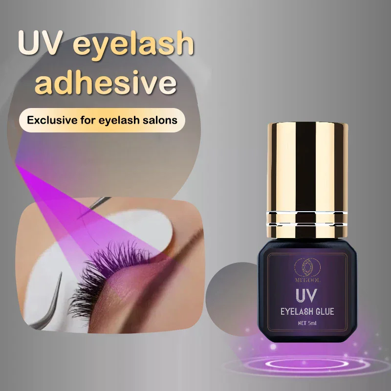 5 مللي UV الغراء لاصق لملحقات رمش 1S التجفيف السريع قوي كاذبة العين لاش تمديد الغراء طويلة الأمد UV رمش الغراء