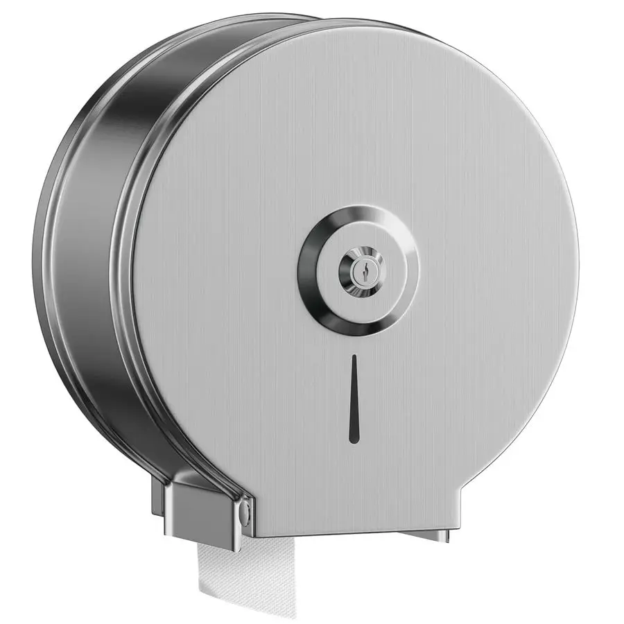 

Диспенсер для туалетной бумаги Jumbo, настенный, из нержавеющей стали, 9 дюймов, с замком, держатель для рулонов туалетной бумаги, серебристый