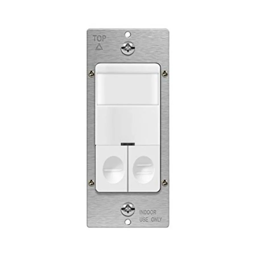 

Motion, PIR Sensor Light and Fan Switch, Occupancy and Vacancy Modes, Required, Ground Wire Required, 150W LED/CFL, 1/4HP, Sing