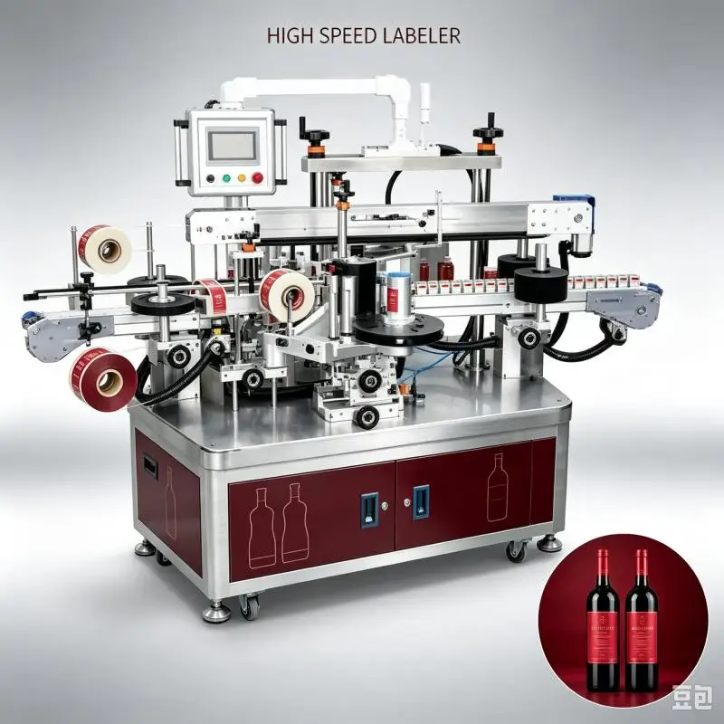 Automatic Labeling Machine High Speed Sticker Applicator Precision Bottle Labeler Industrial Packaging Equipment Factory Use