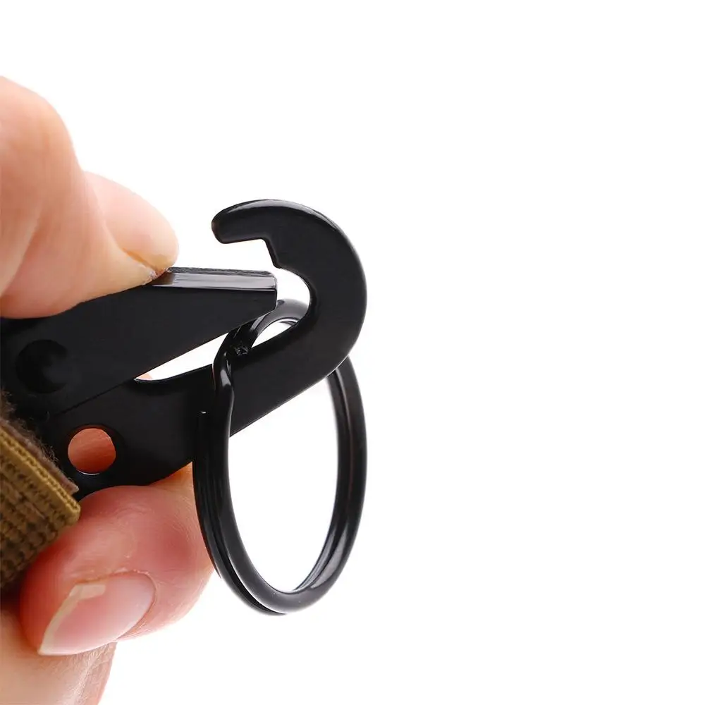 Outdoor Nylon Webbing Carabiner Clip Hanging Belt Molle Buckle Key Hook