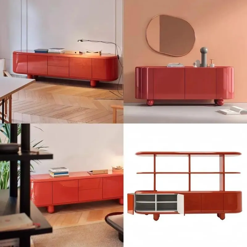 Modern Luxury Retractable Convertible TV Cabinet Solid Wood Eco Friendly Customizable Size Color for Hotel Living Room