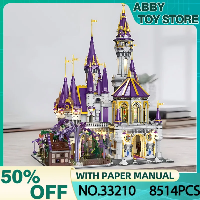 Medieval Castle Model Blocks MOC 33210 Creative Ideas Royal Palace Architecture Building Bricks Gift DIY Toy Set Kids Boys Girls