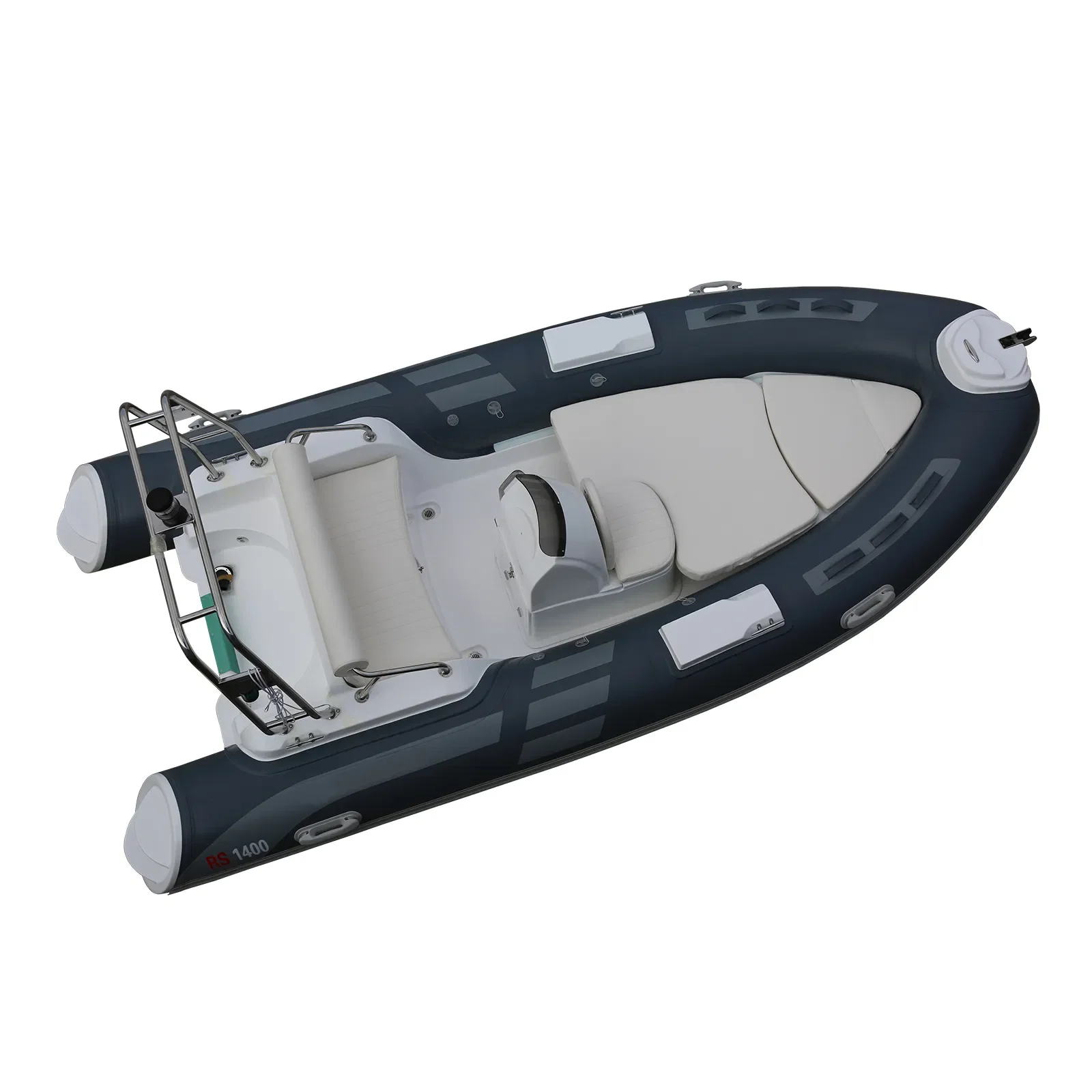 14FT Rib 430 Hypalon PVC الألياف الزجاجية بدن الضلع قارب التجديف القابل للنفخ #3