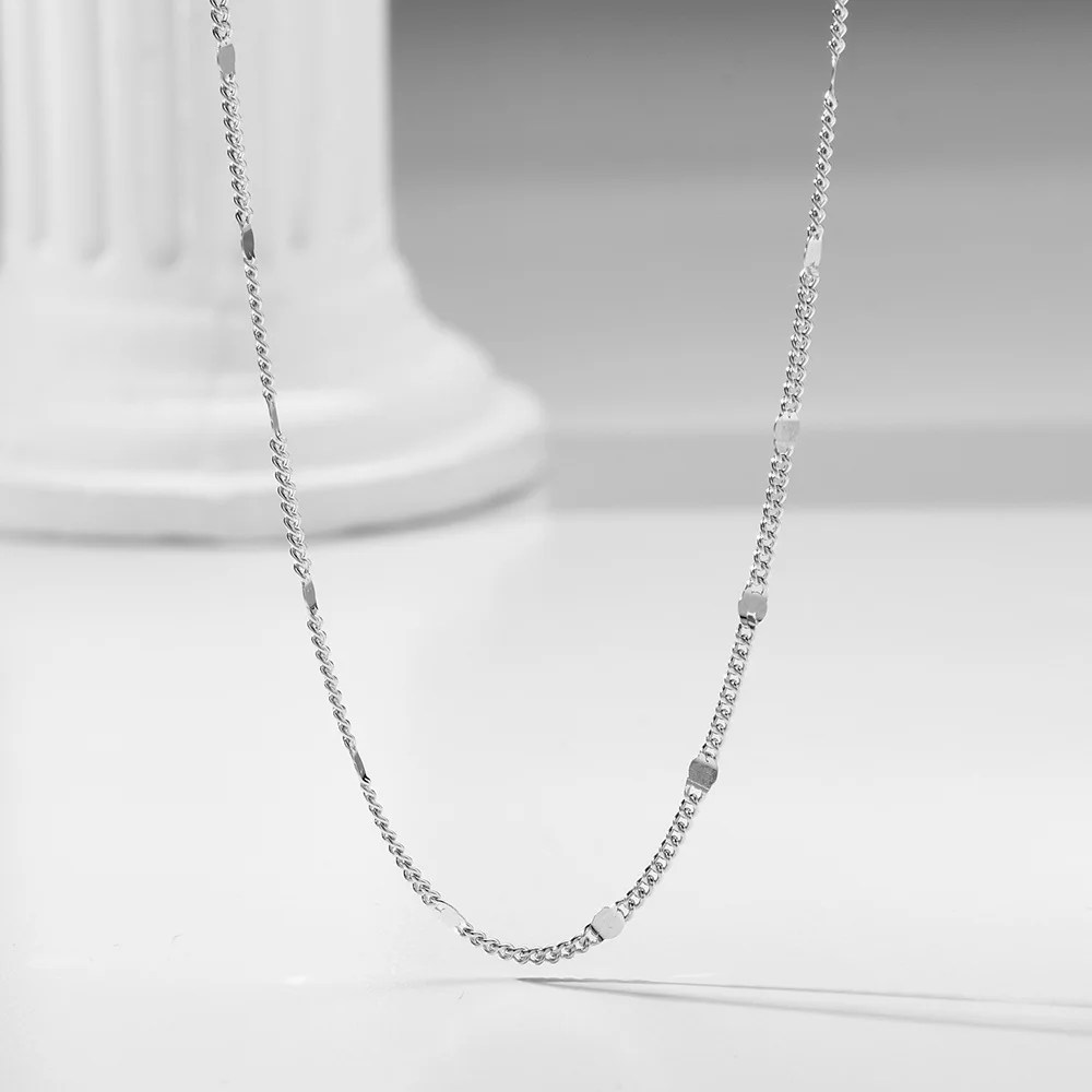Withered S925 Sterling Silver Gold-plated Chain Necklace Women's Collarbone Chain Neck Chain Necklaces For Women