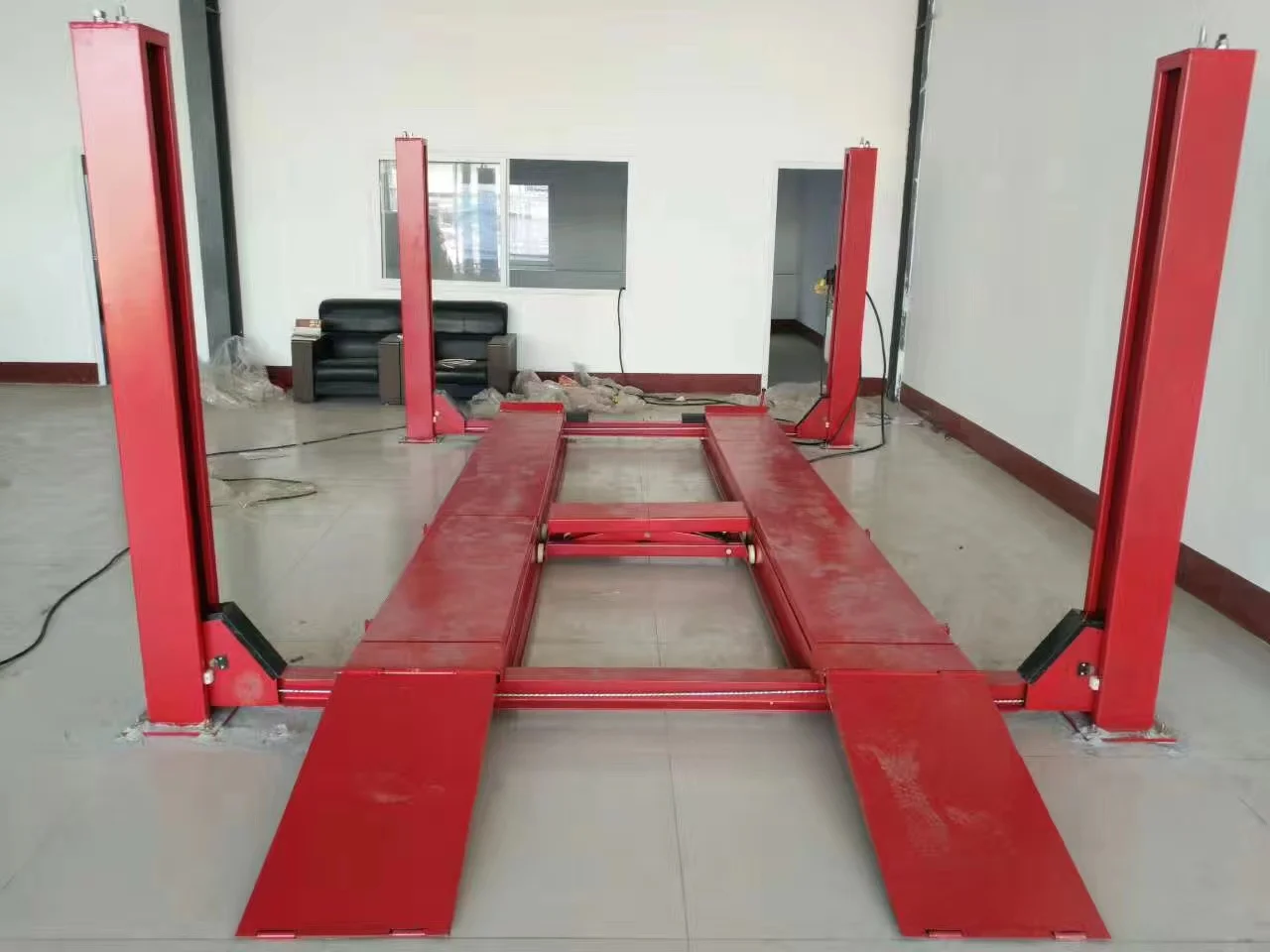 Professional Four Column Car Lift Jack 4t Chain Structure 4 Post Car Lift Wheel Alignment Hydraulic Auto Lift Vehicle Equipment