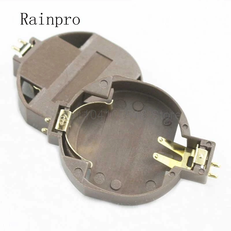 5PCS/LOT BS-10 CR2032 3V Environment-friendly horizontal patch gold-plated button battery holder
