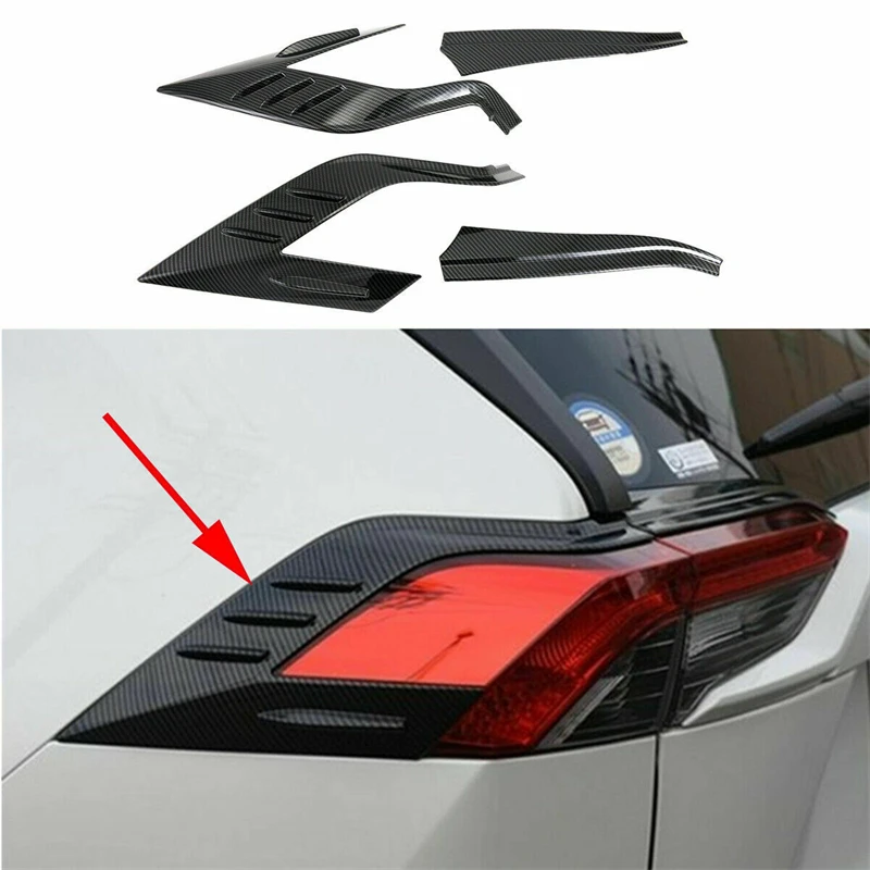 

4pcs For Toyota RAV4 2019 2020 2021 2022 Chrome Rear Tail Light Lamp Frame Cover Accessories
