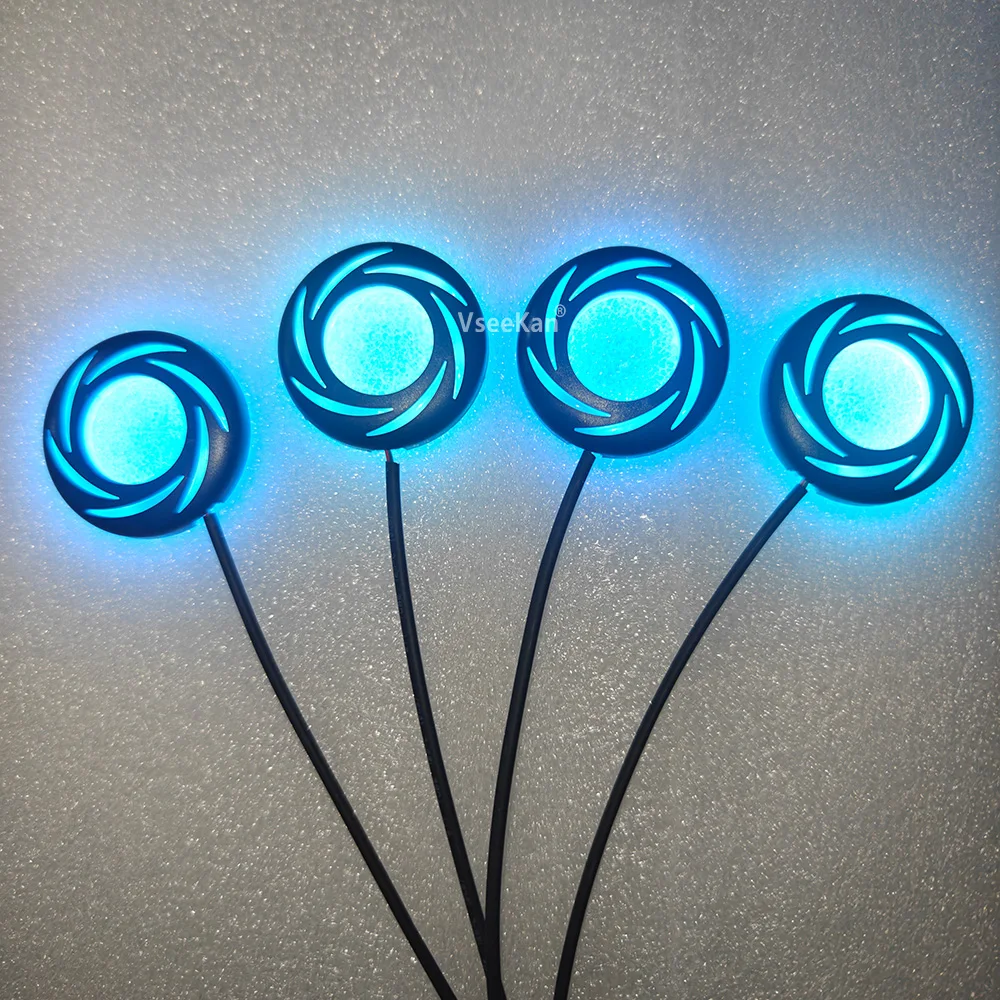 Auto-Horn Ambientebeleuchtung Kleiner Auto-Hochtöner LED-Ambientelicht Lautsprecher-Ambientebeleuchtung 64-Farben Auto-Türhorn Dekorative Hülle – Detail 6
