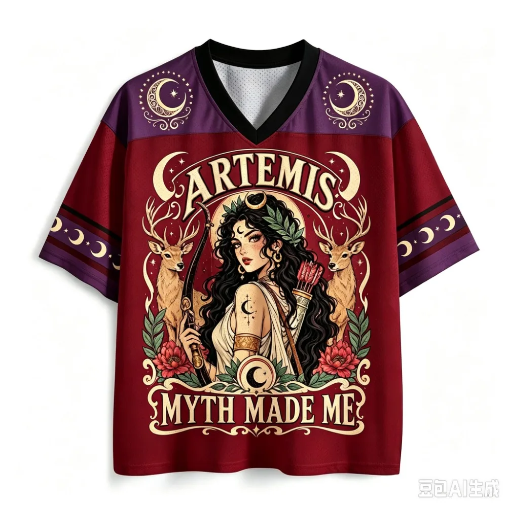 Sommermode, neues Design, griechische mythische Göttin, 3D-Druck, V-Ausschnitt, Sport-T-Shirt für Damen und Herren, Streetwear, atmungsaktiv, Y2K, Familienbekleidung. – Detail 6