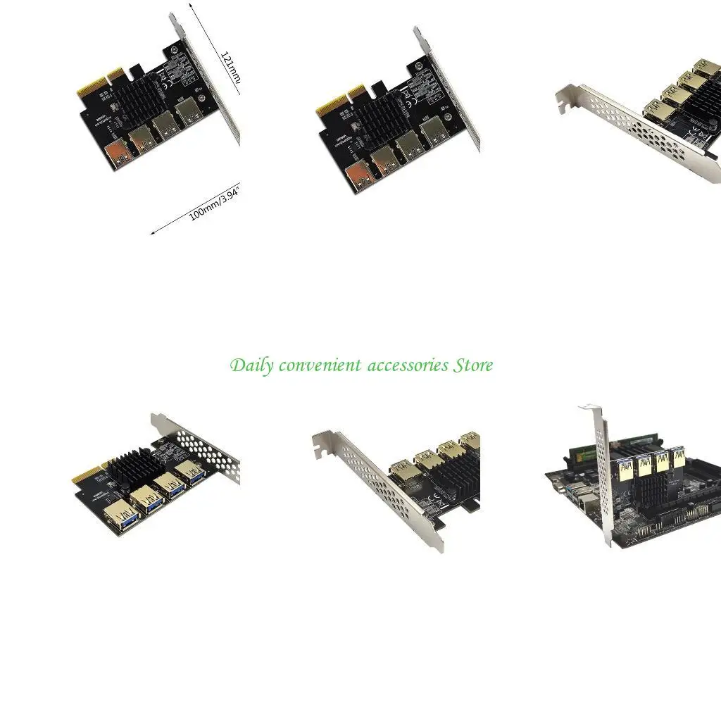 

97QB Driver Pci-E Riser Board Adapter Card Card PCI-E USB3.0 Графическая карта ROSER 16X Слоты