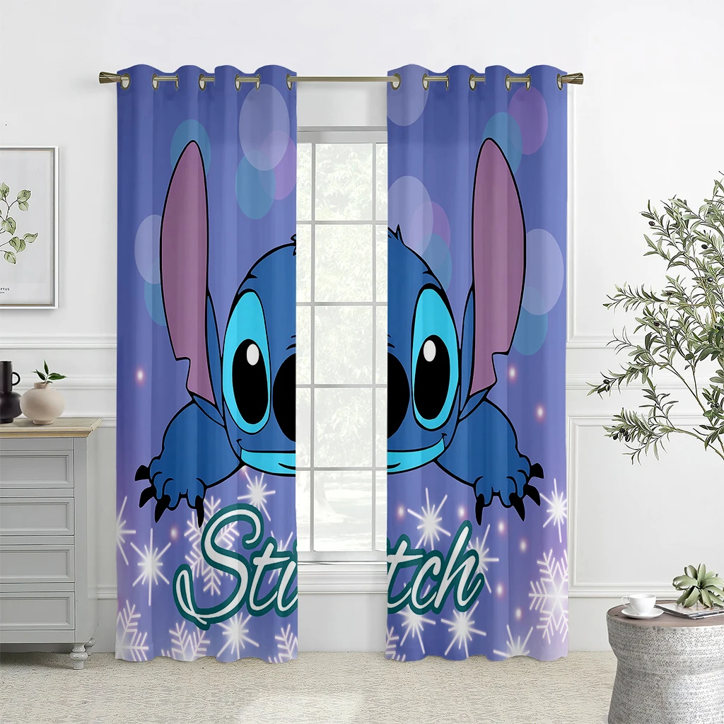 2 Pack Cute Cartoon Printed Curtains Polyester Machine Washable Living Room Study Boys Girls Room Window Decoration Curtains