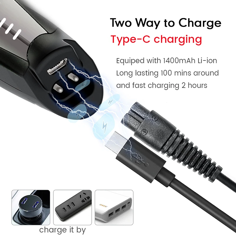 Cortadora de pelo eléctrica profesional para Barbero, afeitadora con cuchilla en T de 0 MM, máquina de corte de pelo para hombre