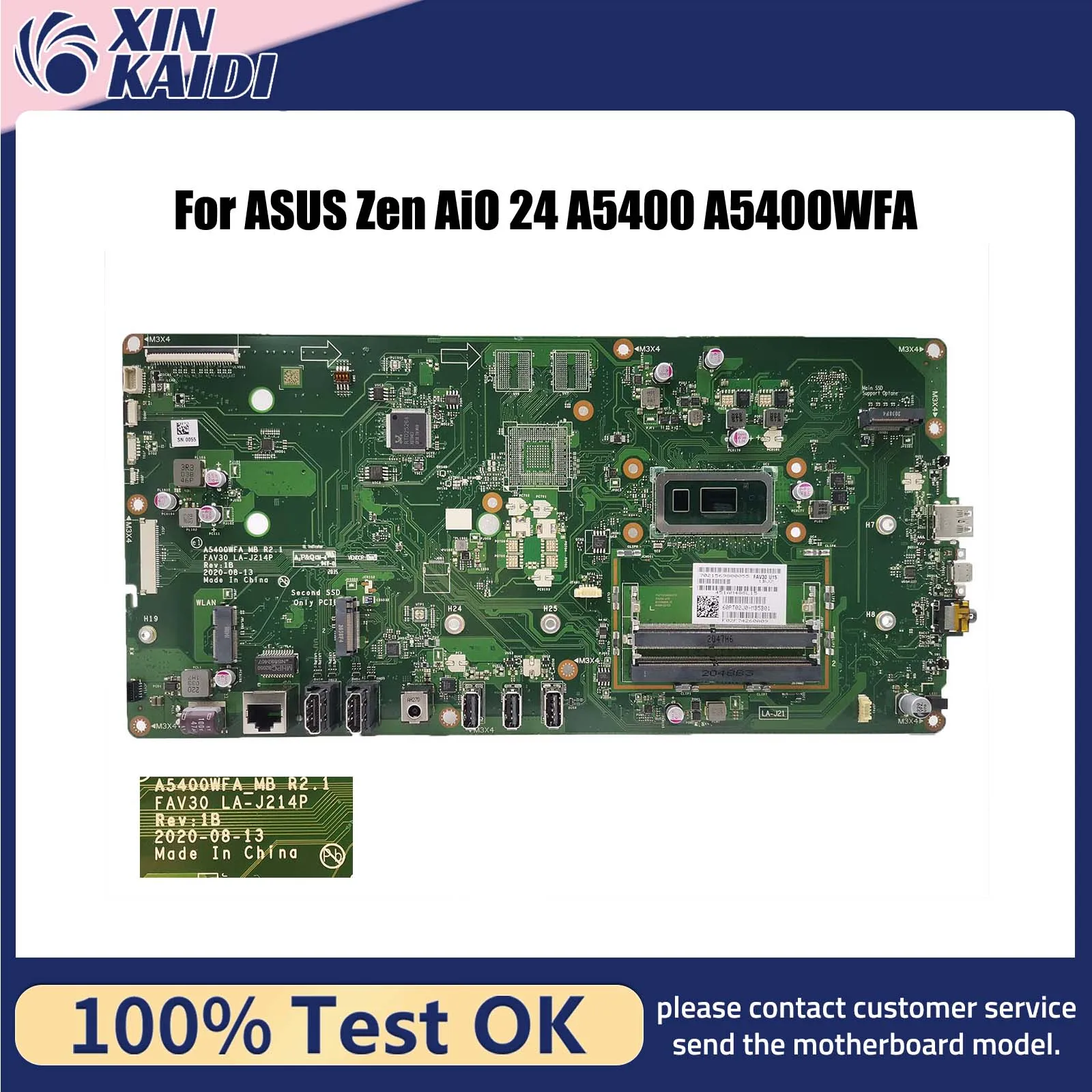 

LA-J214P With i5-10210U CPU Motherboard For ASUS Zen AiO 24 A5400 A5400WFA Mainboard 100% Tested OK