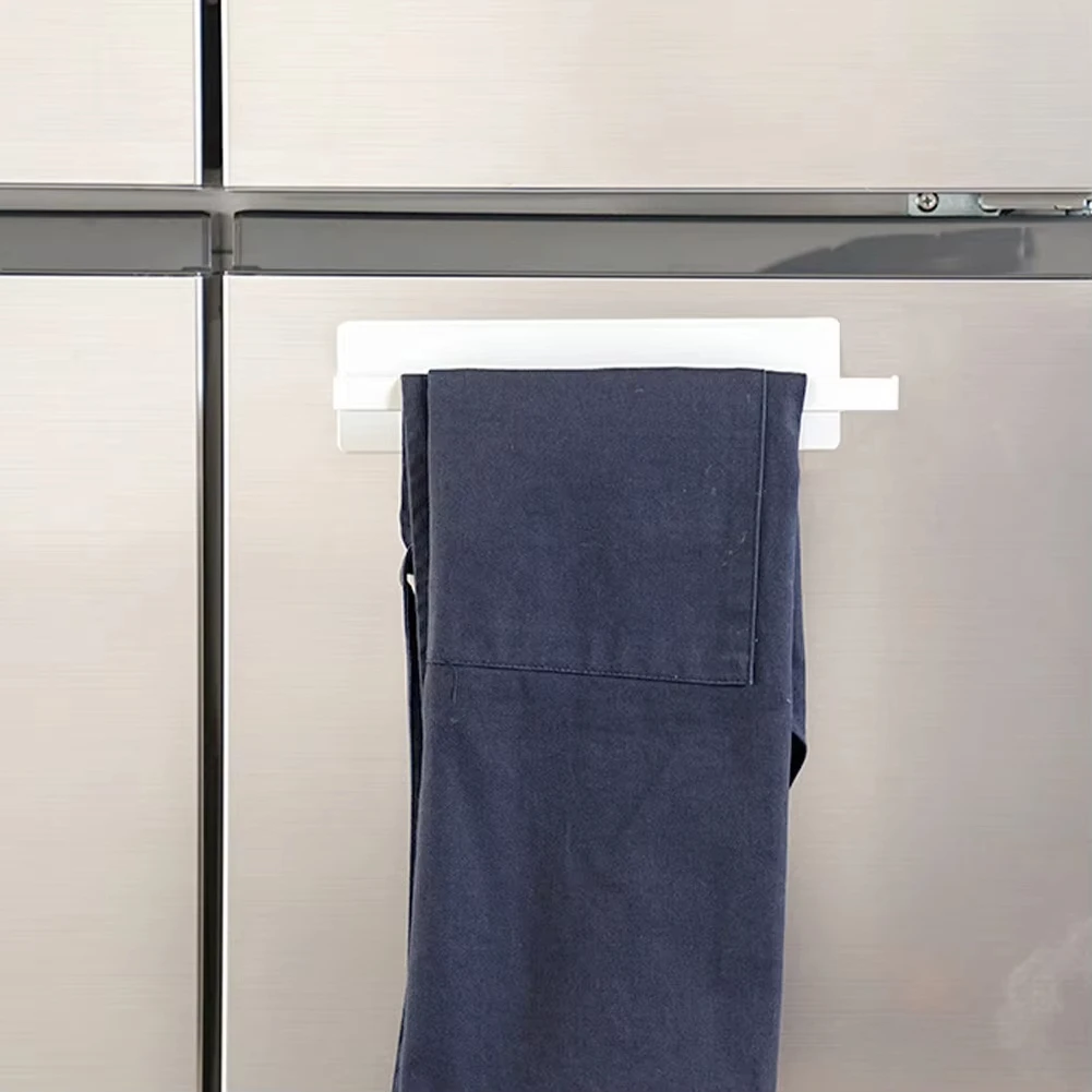 Paper Towel Holder Self Adhesive Toilet Roll Paper Holder No Punching Kitchen Bathroom Lengthen Storage Rack Grey Black White