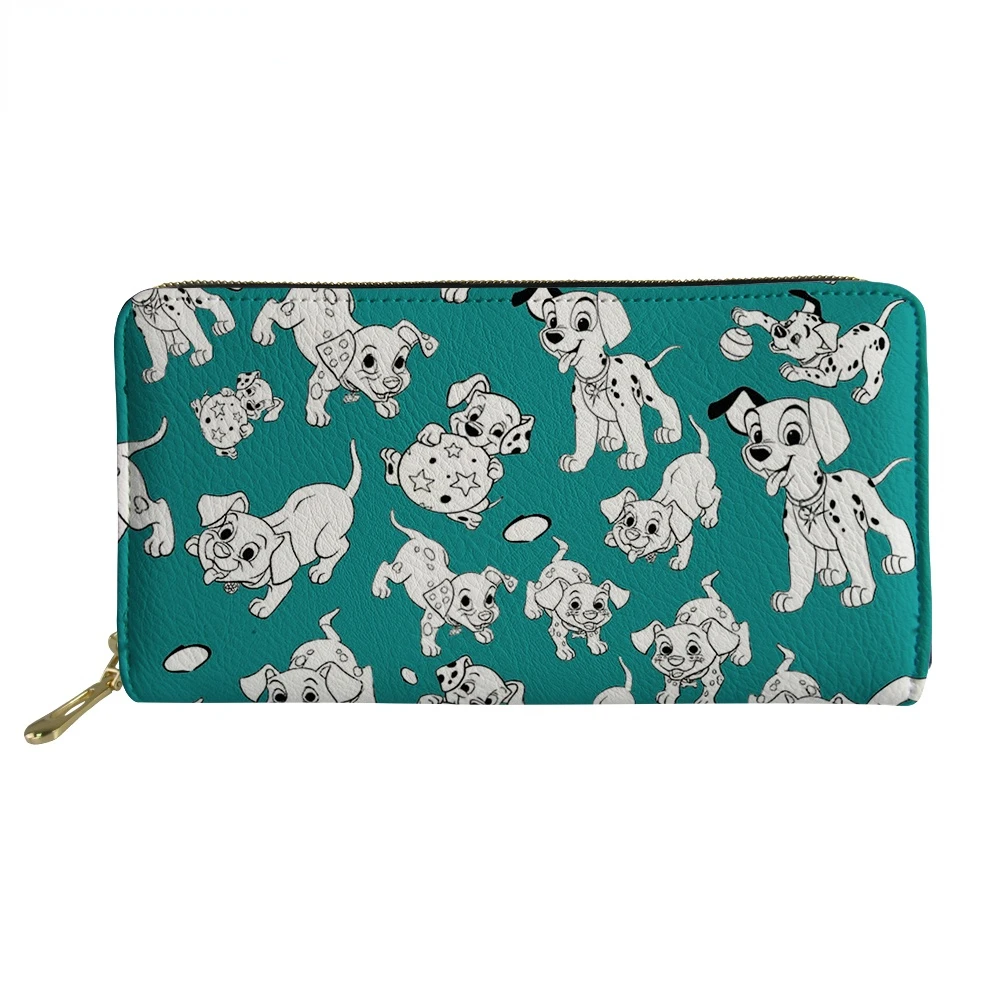 Brand Design Women Wallets Funny Dalmatian Dog Pattern Long Leather Purses for Ladies Party Clutch Money Phone Bags