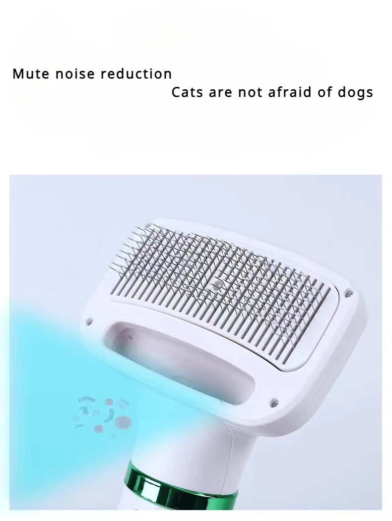 Pet Hair Dryer and Brush for Cats and Dogs, Grooming Blower and Comb, Fast Drying and Detangling