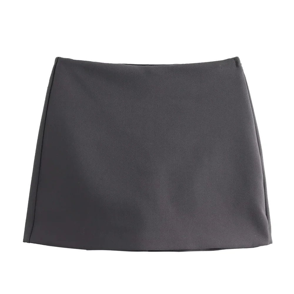RARA 2025 high waist simple solid color basic style casual versatile temperament skirt pants spring new women's clothing