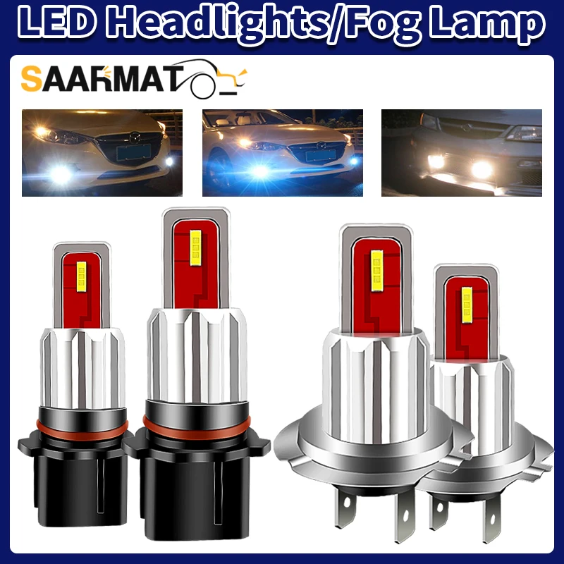 2Pcs Canbus Error Free Bright H7 LED Bulbs P13W 12277 SP13W PSX26W 12278 SH24W Fog Lamps Car Driving Daytime Running Lights DRL