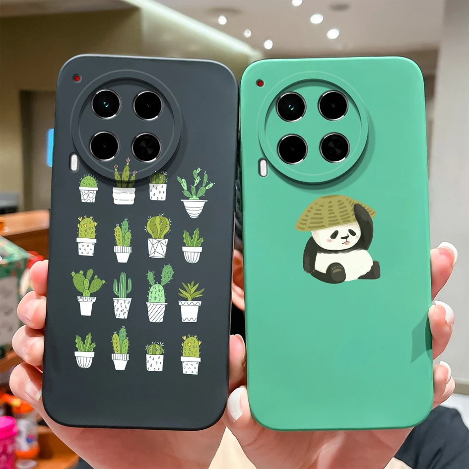 أغطية هاتف واقية من السيليكون ، حافظة لـ Tecno Camon 30 ، نمط الصبار ، كرتون ، Pro Premier ، 5G ، Funda