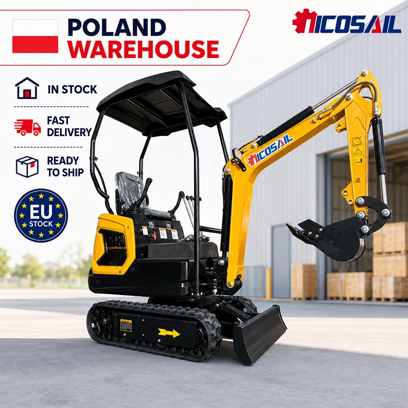 OKW12ECO 1.2ton Hydraulic Mini Excavator Poland Warehouse Spot Stock 24h Shipment European Home & Farm Digging Digger