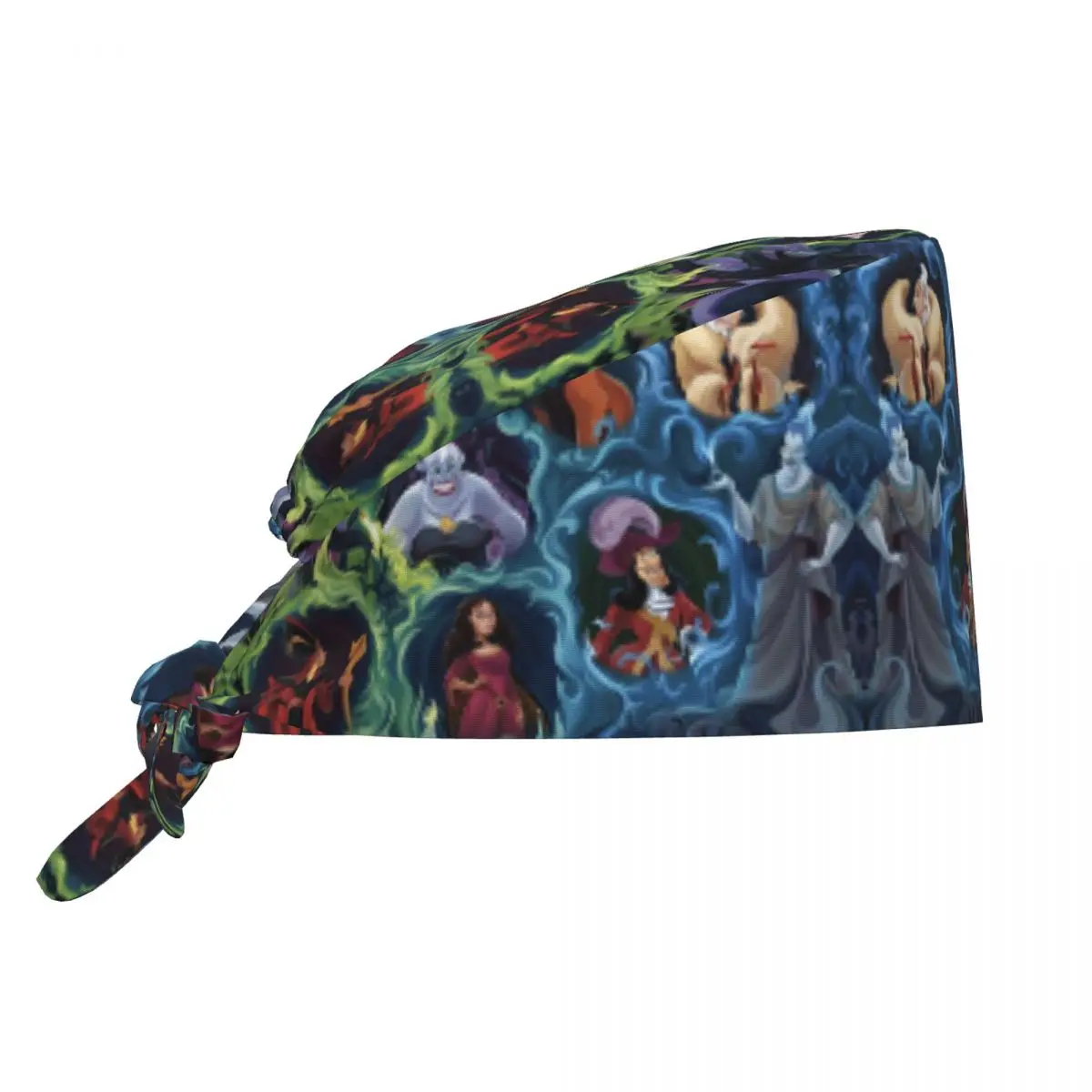 Custom Terrible Villains Women Medical Staff Scrubs Hat Women Men Malicious Queen Fashion Cartoon For Chef Hat Scrub Caps