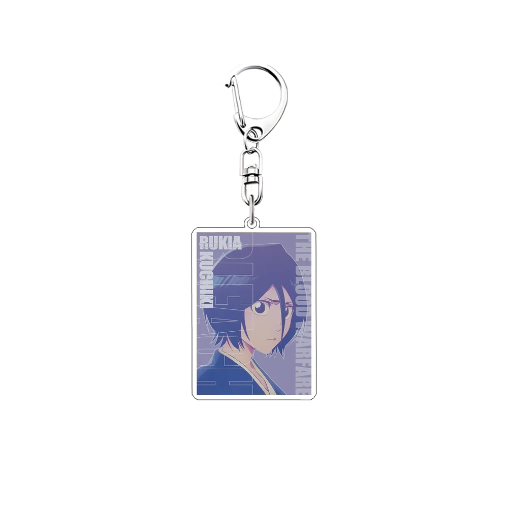 Anime BLEACH Rukia Kuchiki Ichigo Kurosaki 6CM Acrylic Stand Cute Bag Charm Car Keychain Decorations Bag Body Kit Keyring Gifts