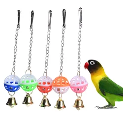 Bird Parrot Toy Colorful Bird Swing Toys with Bell Hanging Toy for Budgie Lovebirds Conures Small Parakeet Agapornis Cages Decor