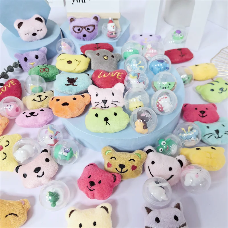 10-30 stücke Tier Plüsch Puppen Kaninchen Bär Stofftiere Mini Mädchen Plüsch Klaue Maschine Puppe Zubehör 32mm Twisted Ei Spielzeug Geschenk – Detail 3
