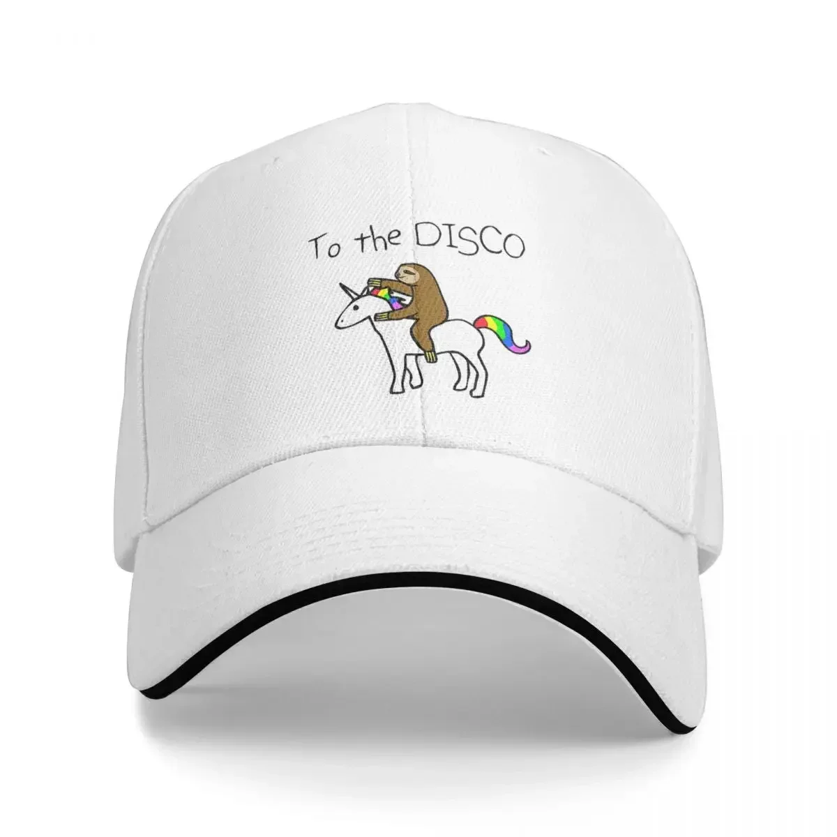 To The Disco! (Sloth Riding Unicorn) Baseball Caps Snapback Fashion Baseball Hats Breathable Casual Outdoor For Men's And Women