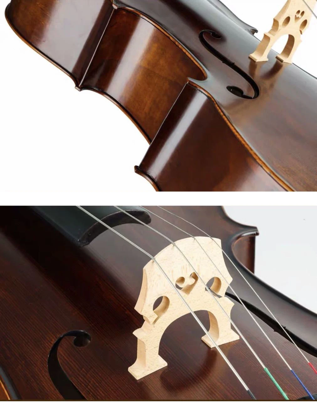 Coffee matt solid wood Cello 4/4 3/4 Maple back student cello stringed instrument beginner professional violoncello Free ship