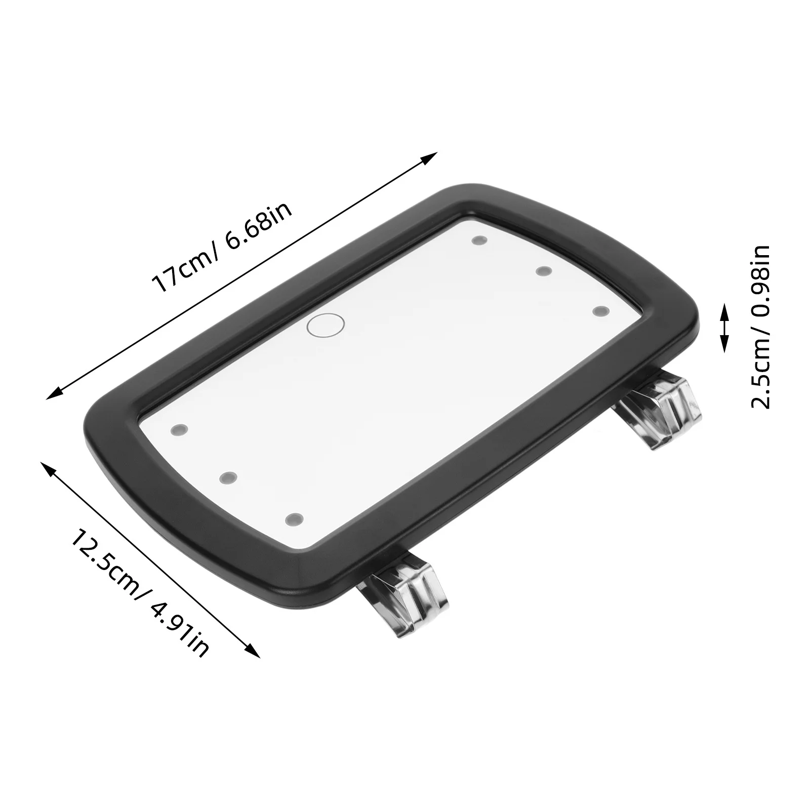 مشبك مرآة حاجب السيارة LED مع مفتاح لمس، مرآة عالية الوضوح لواقي الشمس، شاحنة السيارة المحمولة #5