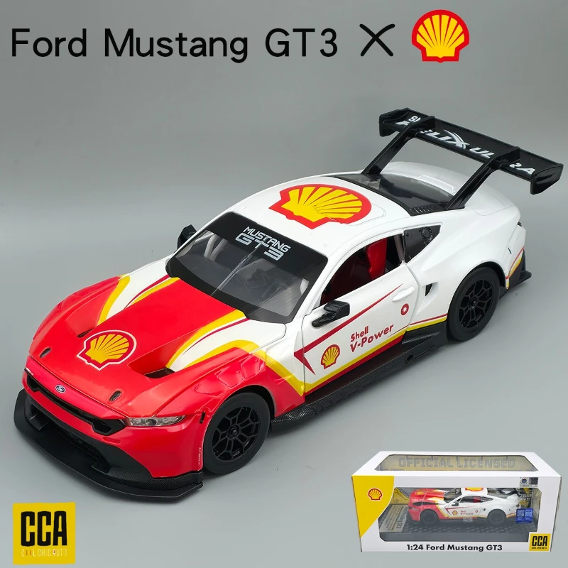 

Моделирование 1/24 Ford Mustang GT3, модель автомобиля из сплава, металлический спортивный автомобиль, игрушка со звуком и светом, литой под давлением, миниатюрный подарок для мальчика Voiture