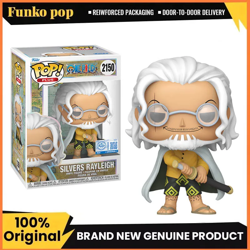 Оригинальная кукла Funko Pop One Piece 2150, серебряная модель, коллекционные предметы, подходят для мальчиков и девочек в качестве подарка на день рождения