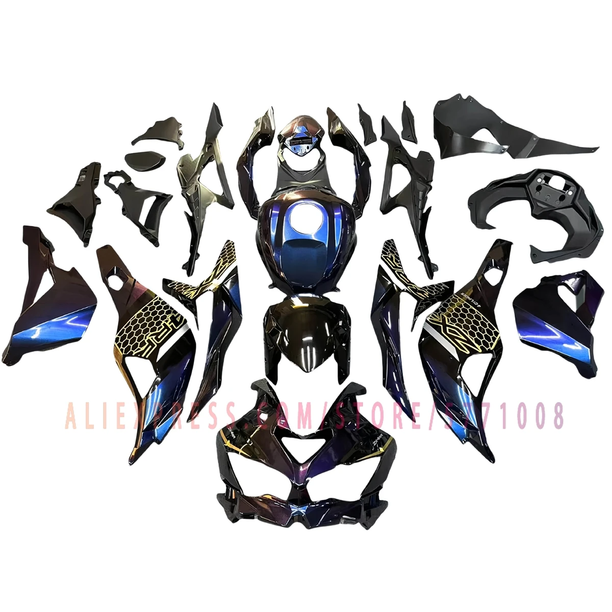 For ZX4RR 2019-2025 Replacement Fairing Kit Injection Molded ABS Painted Fairings Bodywork Cowl Panels Chameleon Color