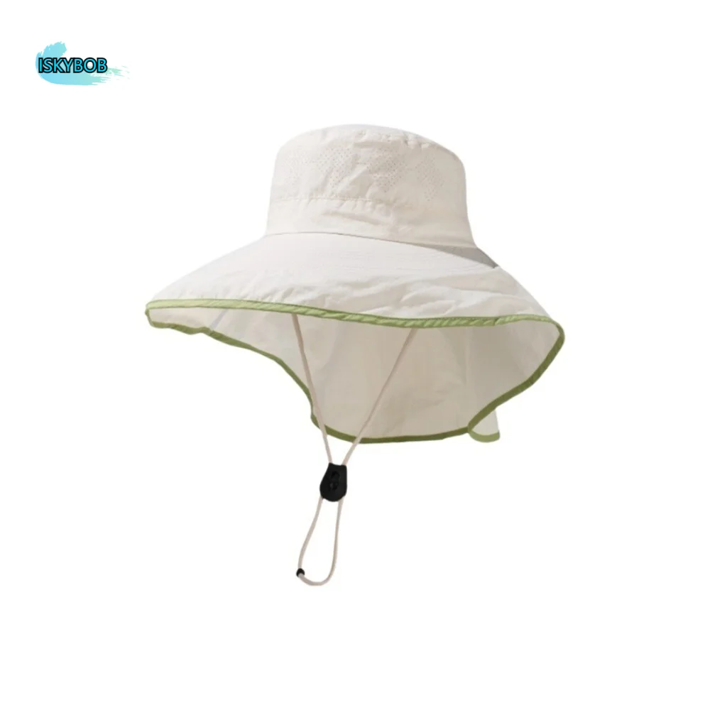 

Solid Color Sunshade Shawl Cap Breathable Polyester Neck Protection Hat Thin Lightweight Neck Cover Hiking Cap Spring