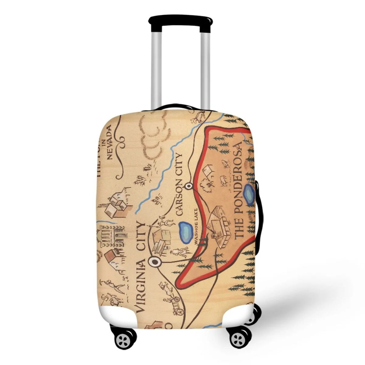 Scenery Pattern Travel Luggage Cover Protector Suitable for 18\'\'-32\'\' Inch Removeable Protective Suitcase Covers Zipper Trolley