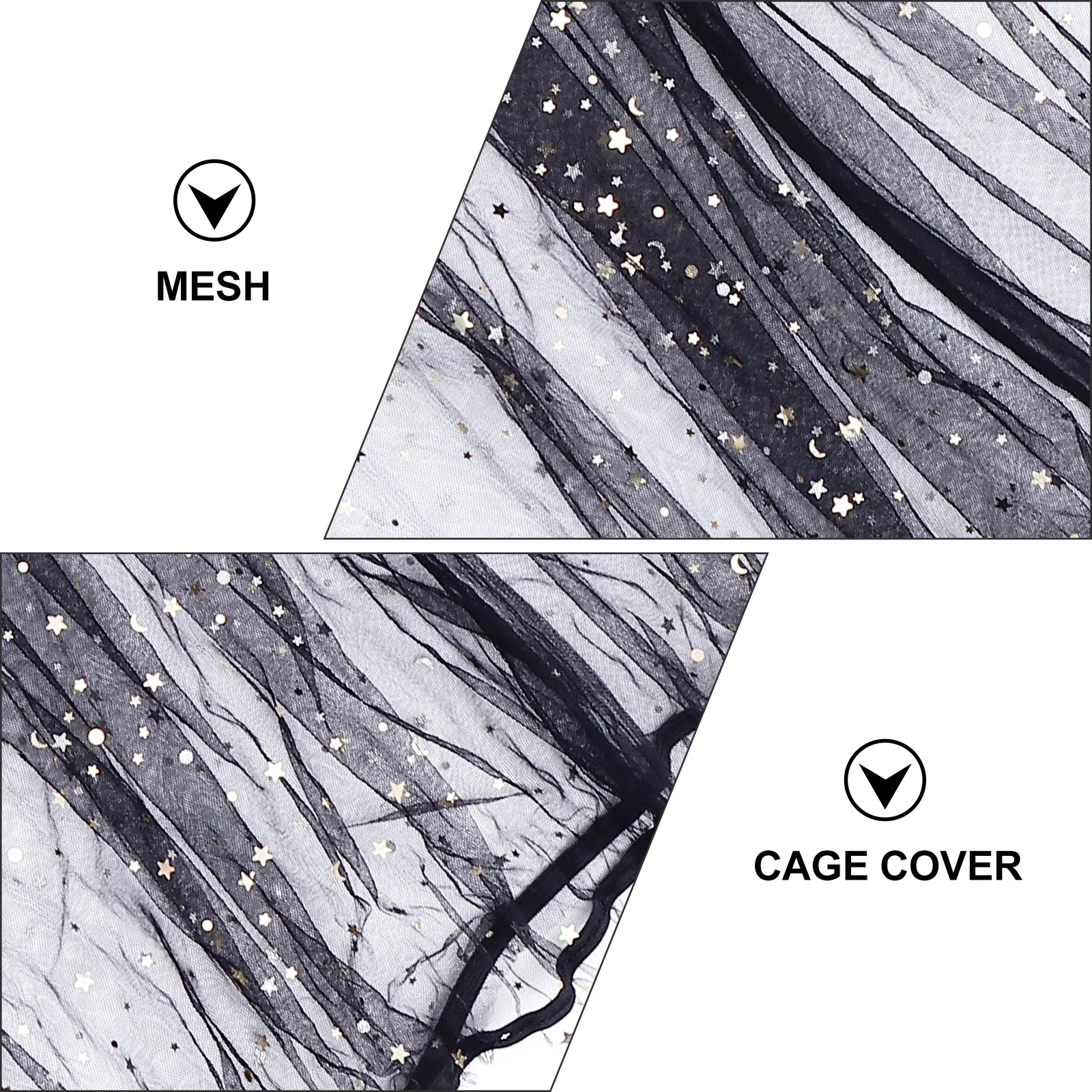 

1Pcs Dust Proof Bird Cage Cover Elastic Stretch Mesh Net Protective Cover Prevent Food Mess Bird Cage Accessory