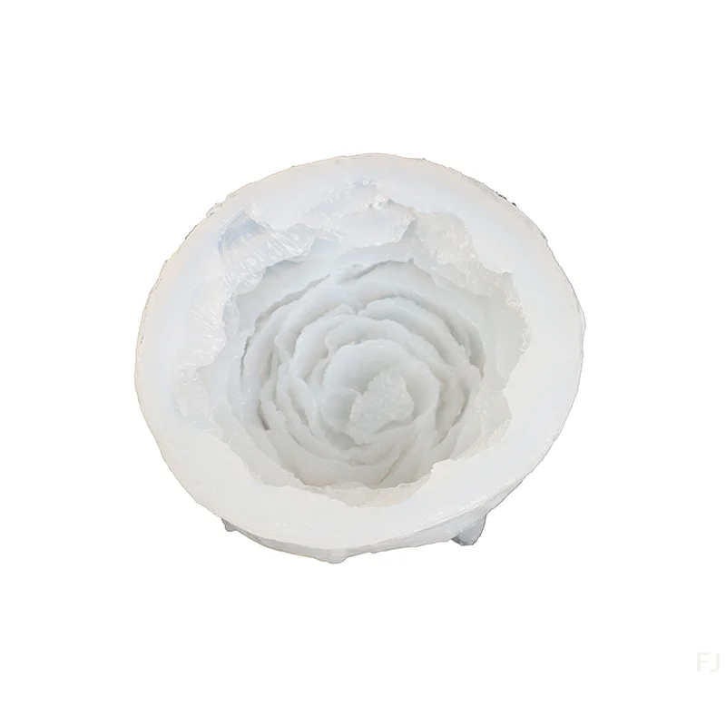 [YU]Peony Scented Candles Silicone Mold Peony Gypsum Ornament Cement Mold DIY Candle Making Epoxy Resin Mold Home Decoration